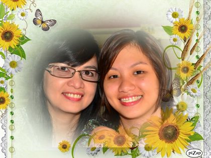NANAY AND ME. The author and her mom 'surrounded' by butterflies. Photo from Keisha Halili