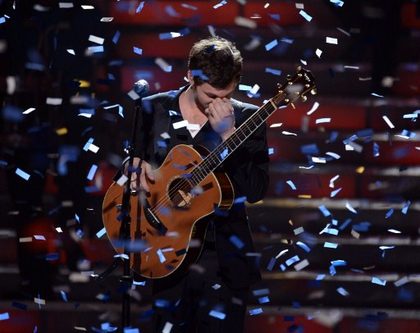 ELEVENTH "IDOL." Winner Phillip Phillips performs onstage during Fox's "American Idol 2012" results show at Nokia Theatre L.A. Live on May 23, 2012 in Los Angeles, California. Mark Davis/Getty Images/AFP
