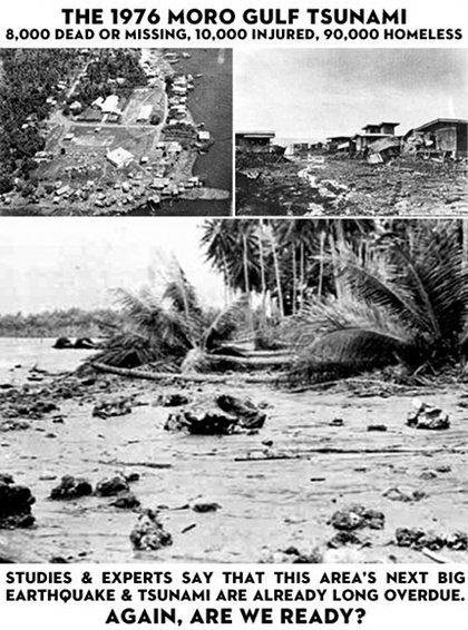Sumber Foto: Tsunami Teluk Moro 1976 oleh Fr.  Victor Badillo dan Zinnia Astilla dari Observatorium Manila (diterbitkan 1978)