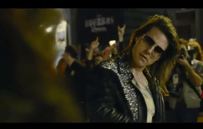 CRUISE GOES GLAM... rock, that is, for 'Rock of Ages' the movie, showing tomorrow, June 14. Screen grab from YouTube