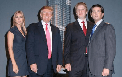 WE ARE FAMILY. Donald Trump has successfully raised a family of future moguls, like him. Photo from bittenandbound.com