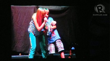 ALL IN THE FAMILY. Camryn's younger brother joins her onstage. Photo by Bert Sulat Jr.