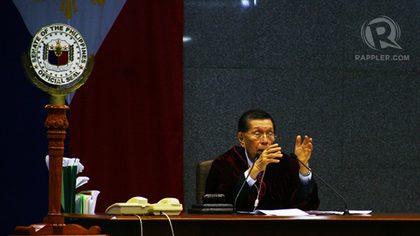 WE'LL SUBPOENA. Senate President Juan Ponce Enrile tells the defense to submit its request to subpoena the Ombudsman and the Senate will issue the summons. Photo by Emil Sarmiento 
