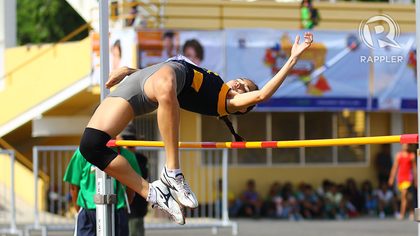 RECORD BREAKING. Maureen Emily Schrijvers of NCR broke the record for secondary girls high jump. Joshua Albelda.