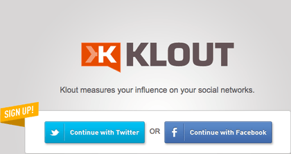 KLOUT. It's about clout and influence on social media.