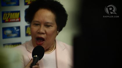 DIMWITS, CRETINS. Miriam takes on her critics for alleged personal attacks against her. Photo by Adrian Portugal. 
