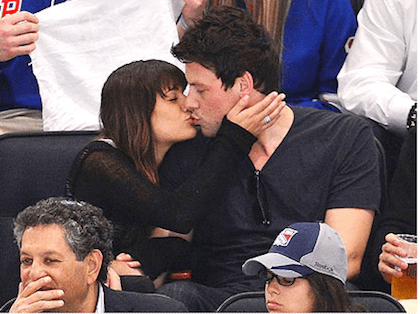 HOT. Lea Michele and Cory Monteith display affection in public. Photo from People