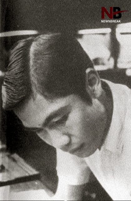 NO TO REVOLUTION. Carpio during his younger days at the Ateneo